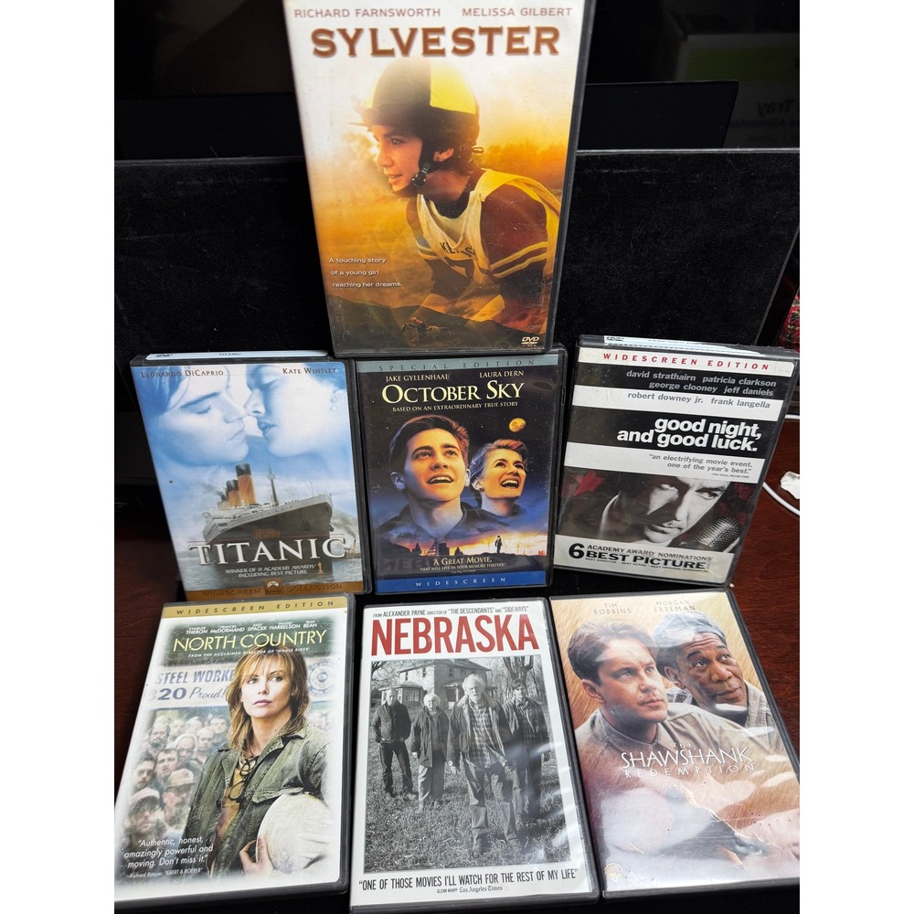 Drama DVD Lot Titanic Shawshank Redemption October‎ Sky Nebraska 7 Movie Bundle